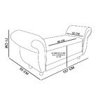 Recamier Com Baú Itália Namoradeira Calçadeira Suede M11 - D'