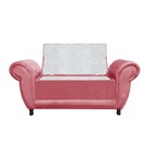 Recamier Com Baú Itália Namoradeira Calçadeira Suede M11 - D'