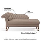 Recamier Com Tecido Poliéster - Nude