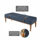 Recamier De Madeira Eucalipto, Estofado E Cinto De Couro Yari