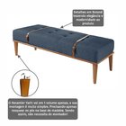 Recamier De Madeira Eucalipto, Estofado E Cinto De Couro Yari