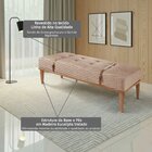 Recamier De Madeira Eucalipto, Estofado E Cinto De Couro Yari