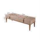 Recamier De Madeira Eucalipto, Estofado E Cinto De Couro Yari