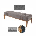 Recamier De Madeira Eucalipto, Estofado E Detalhe Em Costura