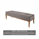 Recamier De Madeira Eucalipto, Estofado E Detalhe Em Costura