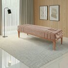 Recamier De Madeira Eucalipto, Estofado E Detalhe Em Costura