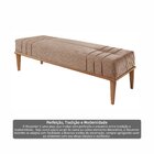 Recamier De Madeira Eucalipto, Estofado E Detalhe Em Costura