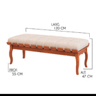 Recamier Decor Isabela 120 Cm Retrô Pés Luiz Xv Banco Estofad