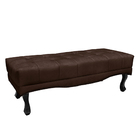 Recamier Decorativo 140cm Loewe Suede Pés De Madeira Café G63
