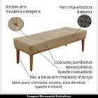 Recamier Decorativo 160cm Kors Suede Pés De Madeira Bege G63