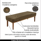 Recamier Decorativo 160cm Kors Suede Pés De Madeira Caramelo