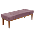 Recamier Decorativo 160cm Kors Veludo Pés De Madeira Uva G63
