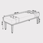 Recamier Decorativo 160cm Kors Veludo Pés De Madeira Verde Fl