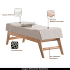 Recamier Decorativo 160cm Lionel Linho Pés Madeira Bege/natur