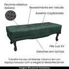 Recamier Decorativo 195cm Loewe Veludo Pés De Madeira Verde F