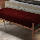 Recamier Decorativo Bordô Em Veludo 1,38m Simon