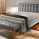 Recamier Decorativo Cinza Em Veludo 1,58m Unik