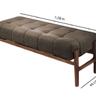 Recamier Decorativo Cru Em Veludo 1,58m Simon