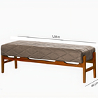 Recamier Decorativo Cru Em Veludo 1,58m Unik