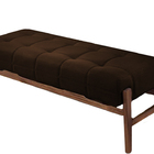 Recamier Decorativo Marrom Em Veludo 1,58m Simon