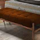 Recamier Decorativo Ocre Em Veludo 1,38m Simon