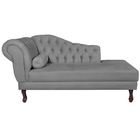 Recamier Diana 140cm Lado Direito Suede Cinza - Amarena Móveis