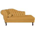 Recamier Diana 140cm Lado Direito Suede Mostarda - Amarena Mó