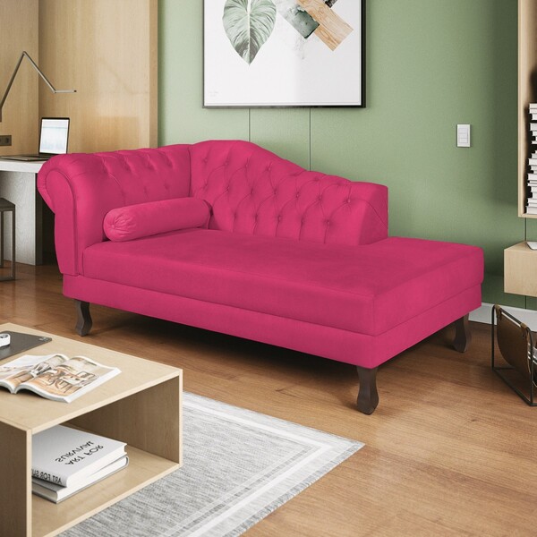 Recamier Diana 140cm Lado Direito Suede Pink - Amarena Móveis