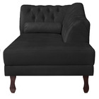 Recamier Diana 140cm Lado Direito Suede Preto - Amarena Móveis
