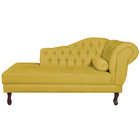 Recamier Diana 140cm Lado Esquerdo Suede Amarelo - Amarena Mó