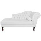 Recamier Diana 140cm Lado Esquerdo Suede Branco - Amarena Móv