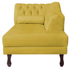Recamier Diana 160cm Lado Direito Suede Amarelo - Amarena Móv