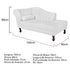 Recamier Diana 160cm Lado Direito Suede Branco - Amarena Móve