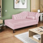 Recamier Diana 160cm Lado Esquerdo Corano Rosa Bebê - Amarena