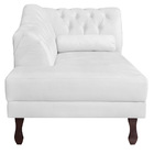 Recamier Diana 160cm Lado Esquerdo Suede Branco - Amarena Móv