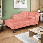 Recamier Diana 160cm Lado Esquerdo Suede Coral - Amarena Móve