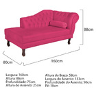 Recamier Diana 160cm Lado Esquerdo Suede Pink - Amarena Móveis
