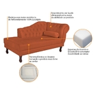 Recamier Diana 160cm Lado Esquerdo Suede Terracota - Amarena