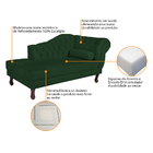 Recamier Diana 160cm Lado Esquerdo Suede Verde - Amarena Móve