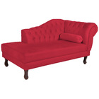 Recamier Diana 160cm Lado Esquerdo Suede Vermelho - Amarena M