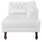 Recamier Diana 185cm Lado Direito Suede Branco - Amarena Móve