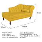 Recamier Diana 185cm Lado Esquerdo Corano Amarelo - Doce Sonh