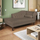 Recamier Diana 185cm Lado Esquerdo Suede Marrom - Amarena Móv
