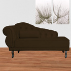 Recamier Divã Capitonê Larissa - Lado Direito - Suede - Ds Es