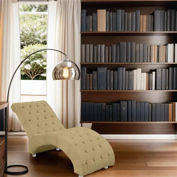 Recamier Divã Espreguiçadeira Para Sala Cliníca Lara Veludo B