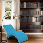 Recamier Divã Espreguiçadeira Sala Cliníca Rafaela Suede Azul