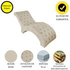 Recamier Divã Espreguiçadeira Sala Cliníca Rafaela Suede Bege