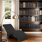 Recamier Divã Espreguiçadeira Sala Cliníca Rafaela Suede Preto