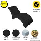 Recamier Divã Espreguiçadeira Sala Cliníca Rafaela Suede Preto