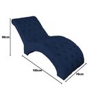 Recamier Divã Espreguiçadeira Sala Cliníca Vitória Suede Azul